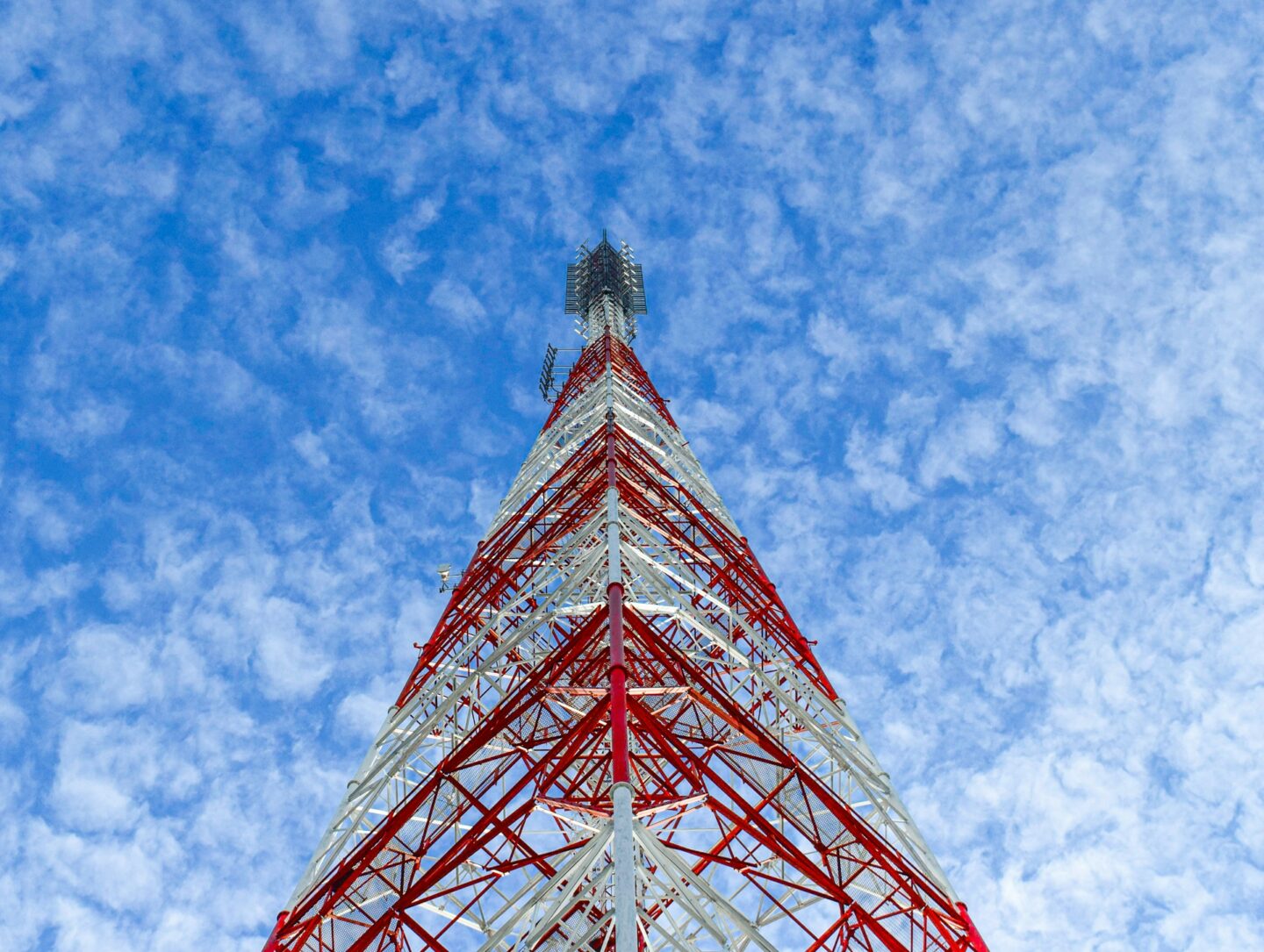 Radio frequency transmission tower used in wireless communications, RF infrastructure, and radio frequency security testing.