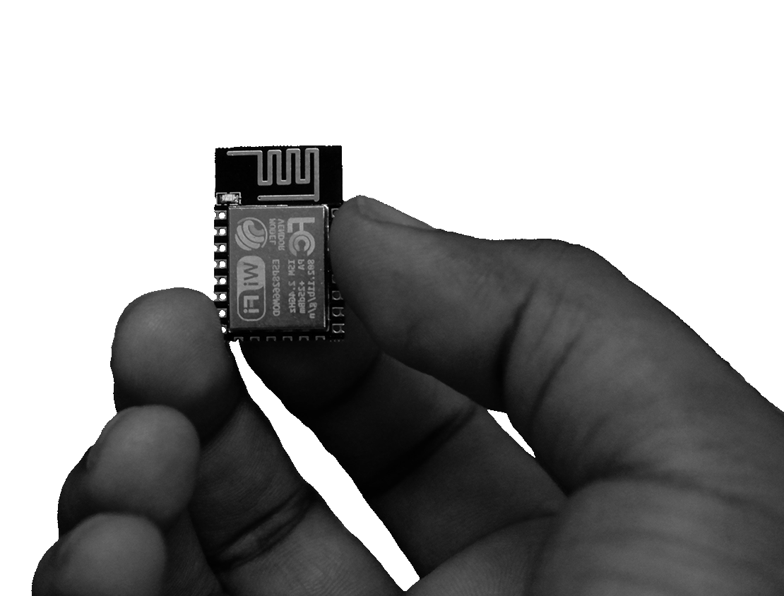 Close-up of a Wi-Fi-enabled IoT microcontroller used for embedded systems development, wireless testing, and IoT cybersecurity research.